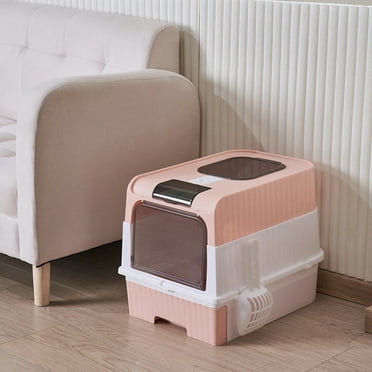 Fully Enclosed Extra Large Drawer-Style Cat Litter Box, Odor-Proof And Leak-Proof Cat Toilet With Double Door Top-Out Deodorizing Design, Suitable For Cats Up To 15 Pounds