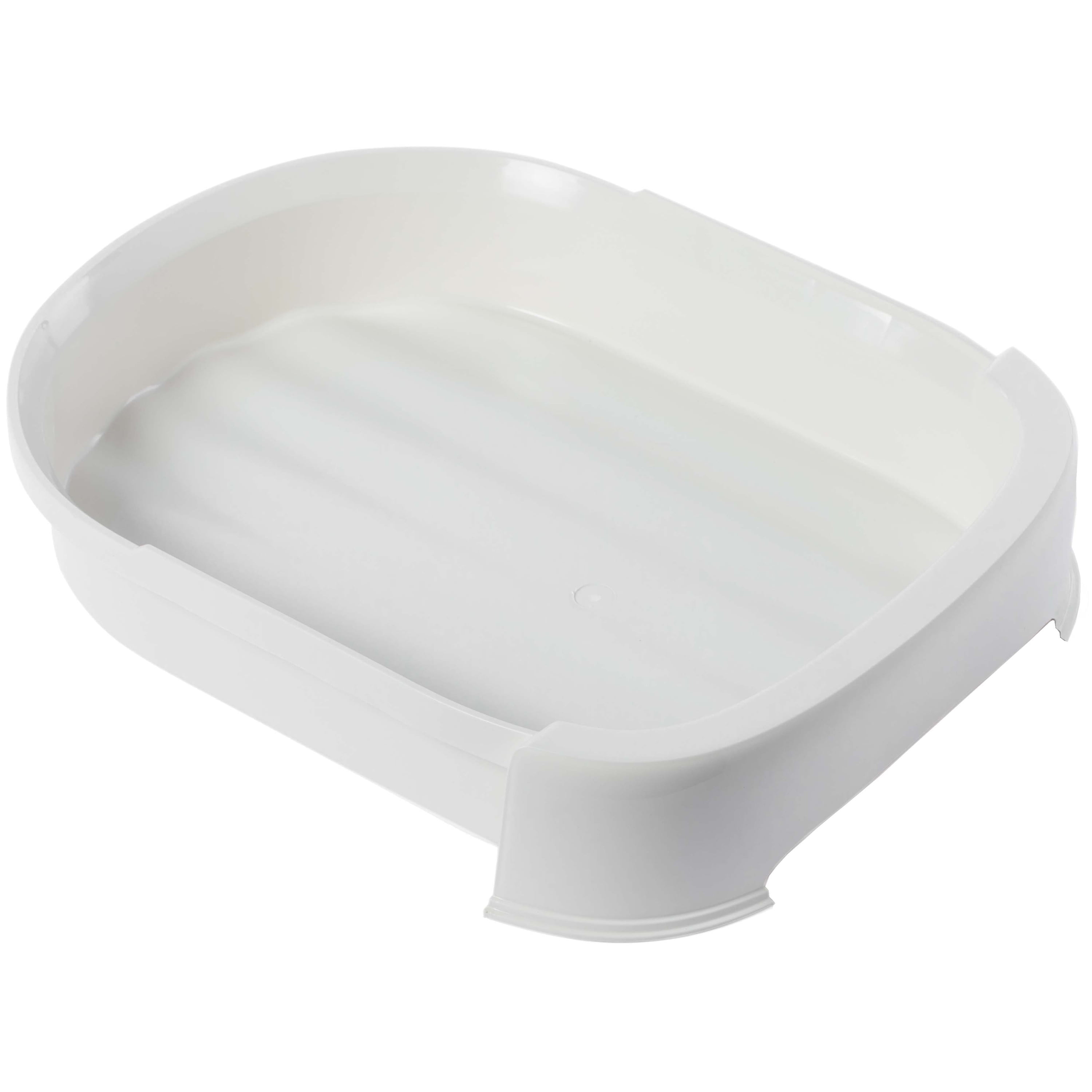 White Plastic Cat Litter Box Replacement Tray