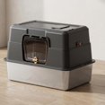 thumbnail image 1 of Fully Enclosed Stainless Steel Large Cat Litter Box with Lid, Non-Stick Odor Control Kitty Litter Box for Indoor Cats, 1 of 7