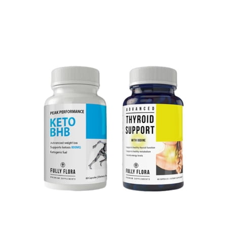 Fully Flora Keto BHB Thyroid Support Combo Pack Energy Performance Focus