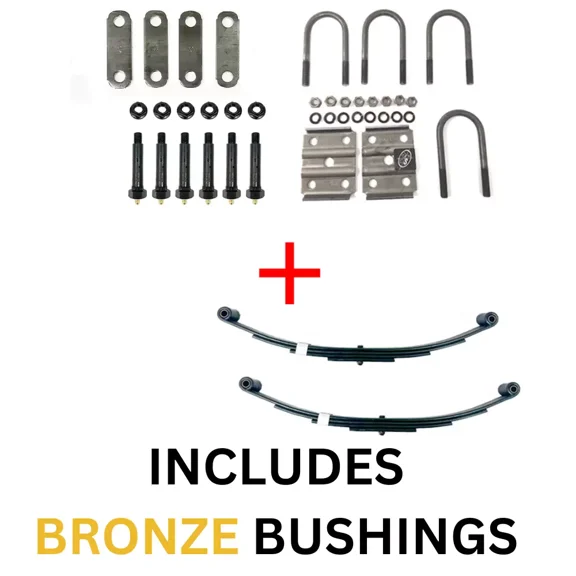 Fully Greaseable 3,500 lbs. Trailer Suspension Kit Incl. Leaf Springs, Shackle & Ubolt
