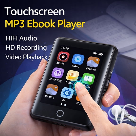 Fully Intelligent Touchscreen MP3 Ebook Player, Supports HD Video & Audio Playback And Recording