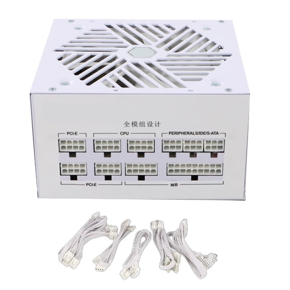 Fully Modulars 150x140x85mm 180-240V 850W Power Supply with Quiet 120mm Fan for Case