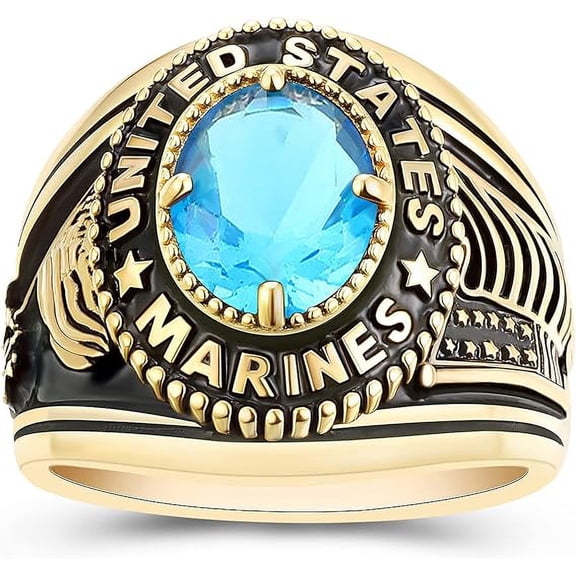Fully Personalized Class Rings Custom Rings Class Rings for Women Birthstone Rings 925 Sterling Silver Rings Gold Plated Class Rings Class Rings for Women High School Size 5-15