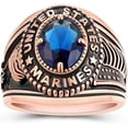 thumbnail image 1 of Fully Personalized Class Rings Custom Rings Class Rings for Women Birthstone Rings 925 Sterling Silver Rings Gold Plated Class Rings Class Rings for Women High School Size 5-15, 1 of 10