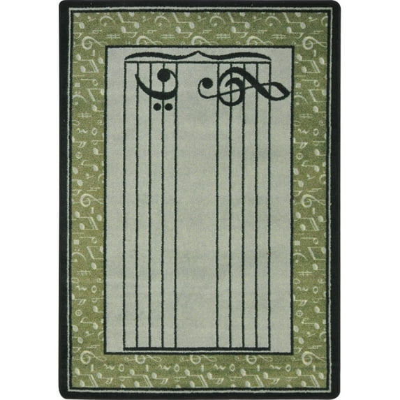 Fully Staffed 10'9" x 13'2" Area Rug In Color Sage