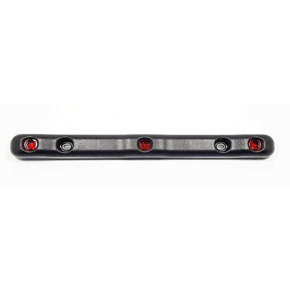 Fully Submersible TecNiq Heavy Duty Identification Bar - 3 Red LEDs w/ Rugged Black Body - Made in USA (Over 80")