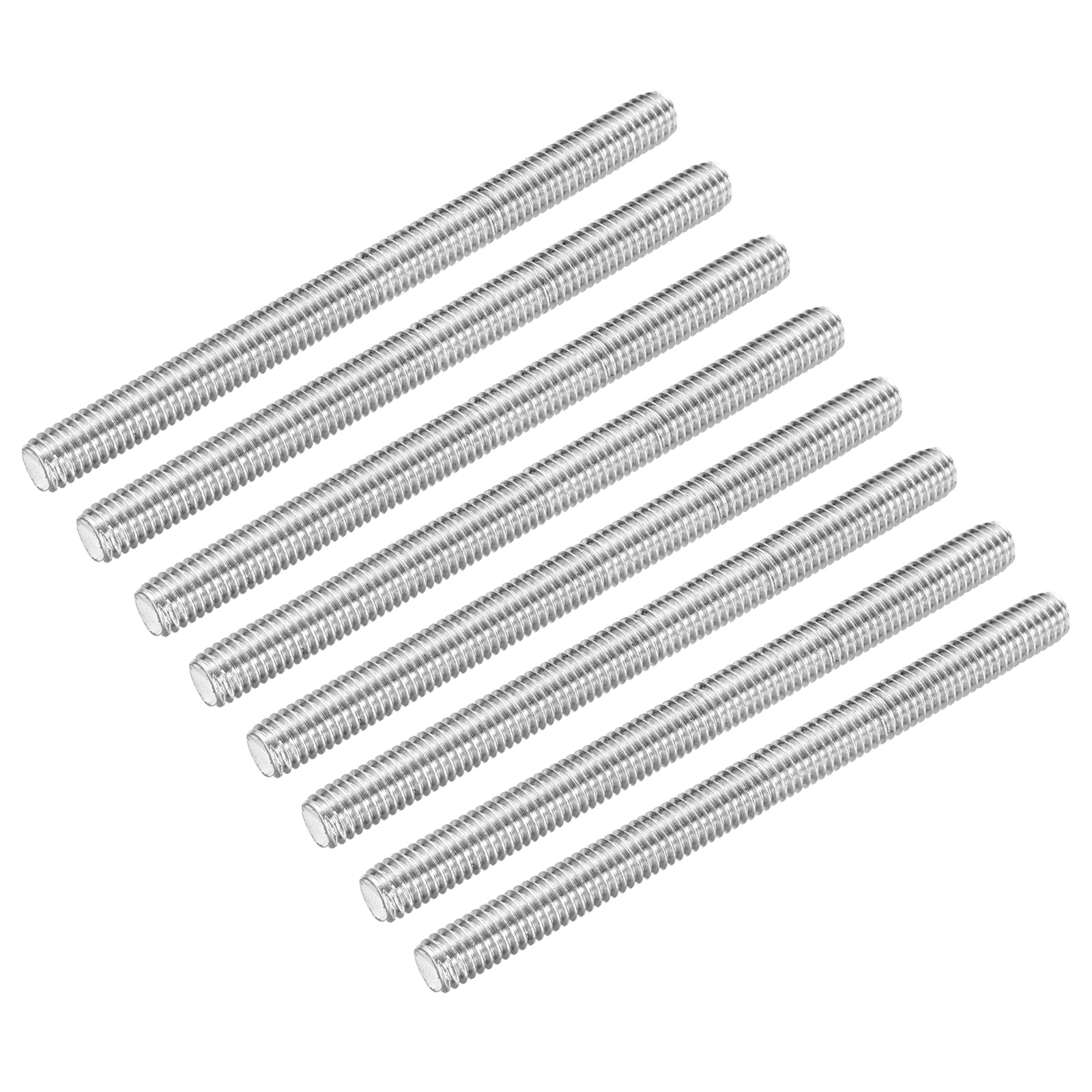 Uxcell Fully Threaded Rod 3/8"-16 UNC Pitch 304 Stainless Steel Right Hand 4.72" 8Pcs
