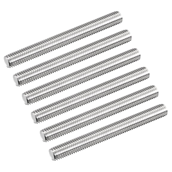 Fully Threaded Rod M12 x 110mm 1.75mm Thread Pitch 304 Stainless Steel Right Hand Threaded Rods Bar Studs 6 Pack