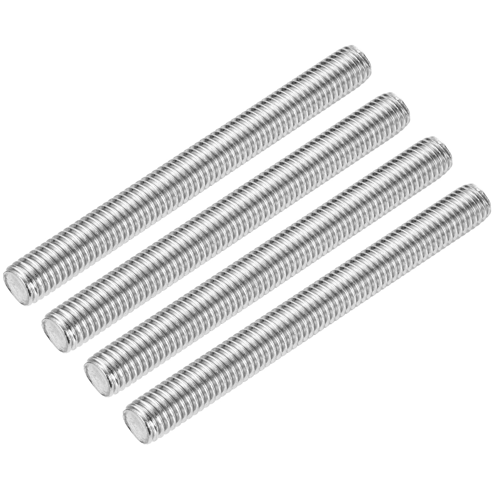 Uxcell Fully Threaded Rod 1/2"-13 UNC Pitch 304 Stainless Steel Right Hand 6.89" 4Pcs
