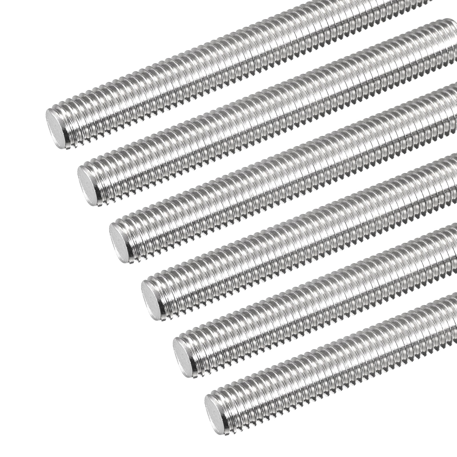 Fully Threaded Rod M12 x 180mm 1.75mm Thread Pitch 304 Stainless Steel Right Hand Threaded Rods Bar Studs 6 Pack