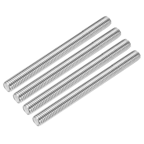 Uxcell Fully Threaded Rod 1/2"-13 UNC Pitch 304 Stainless Steel Right Hand 10" 4Pcs
