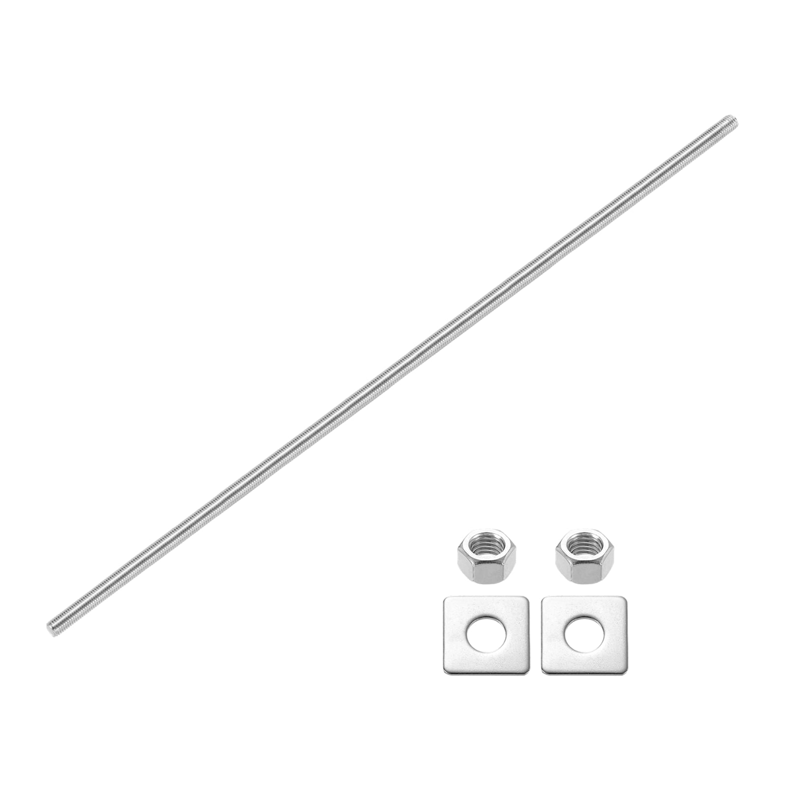 Fully Threaded Rod, M12 x 500mm 304 Stainless Steel with Nuts Washers