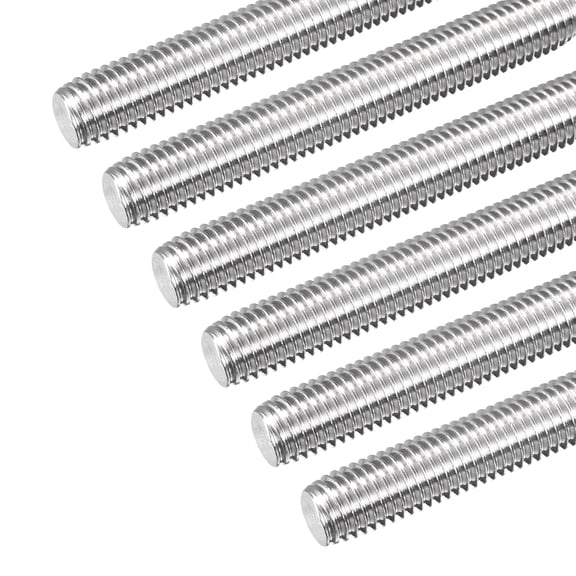 Fully Threaded Rod M14 x 200mm 2mm Thread Pitch 304 Stainless Steel Right Hand Threaded Rods Bar Studs 6 Pack