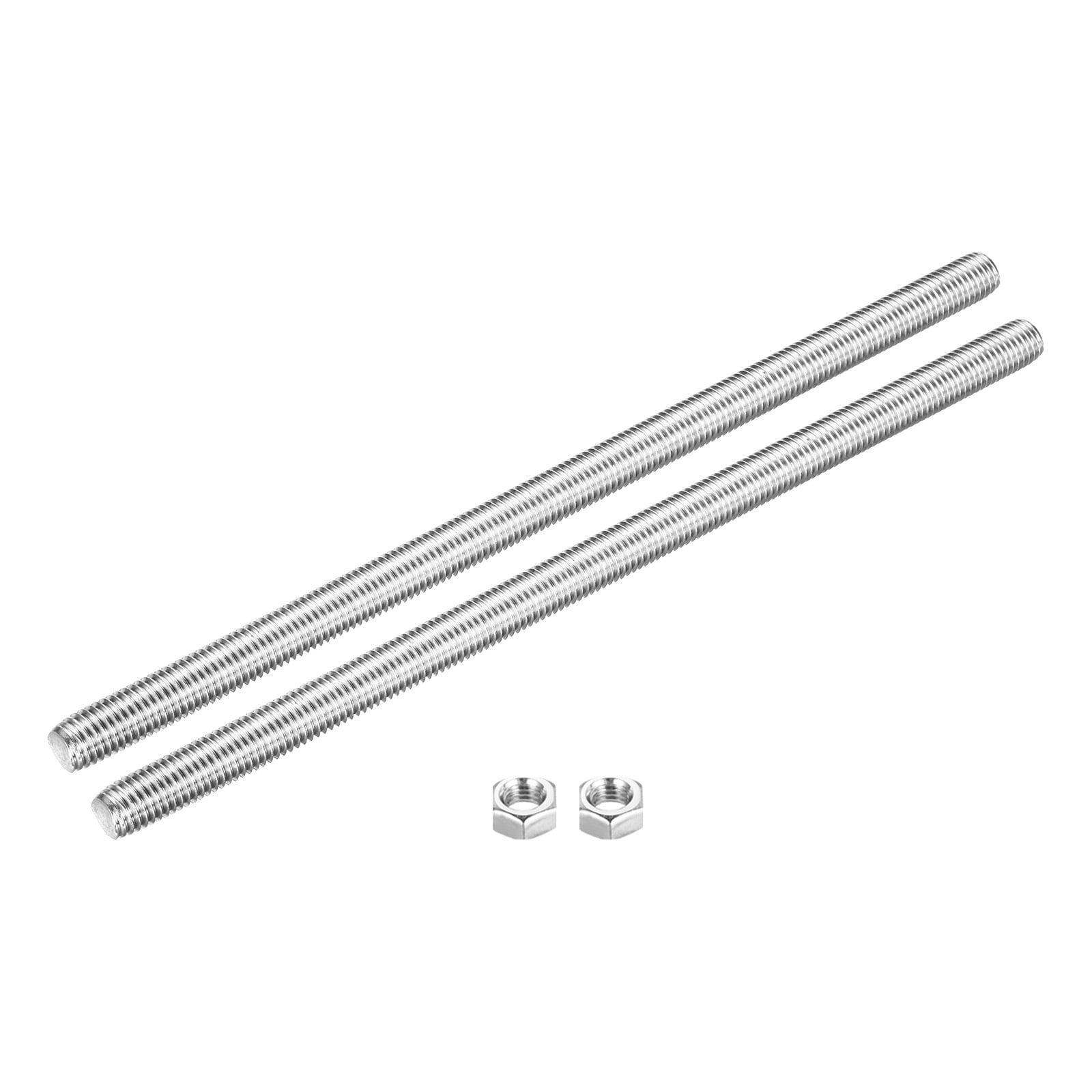 Fully Threaded Rod M14 x 300mm 2mm Pitch 304 Stainless Steel Right Hands 2pcs