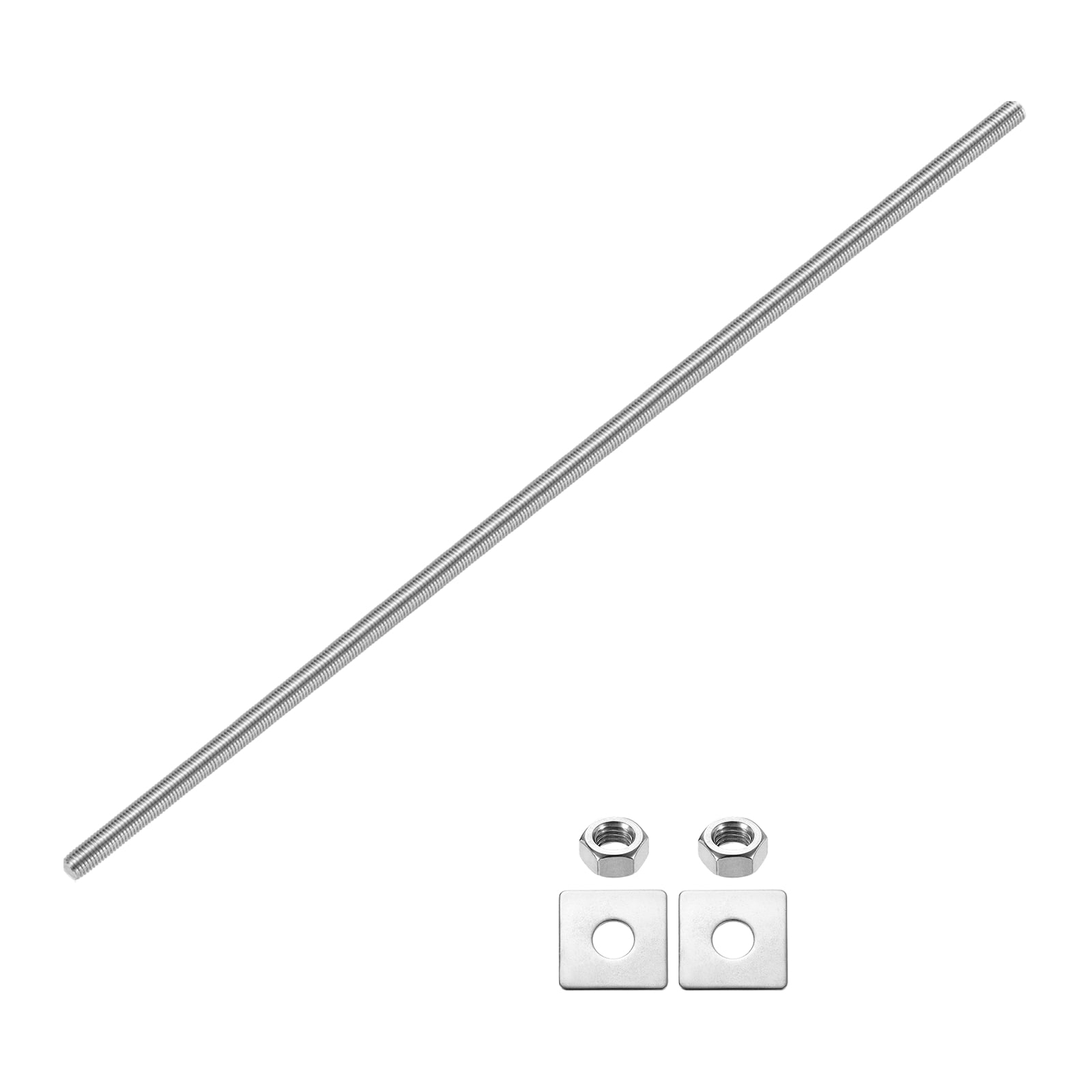 Fully Threaded Rod, M14 x 500mm 304 Stainless Steel with Nuts Washers