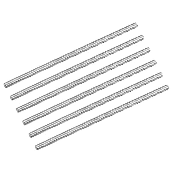 Fully Threaded Rod M4 x 100mm 0.7mm Thread Pitch 304 Stainless Steel Right Hand Threaded Rods Bar Studs 6 Pack