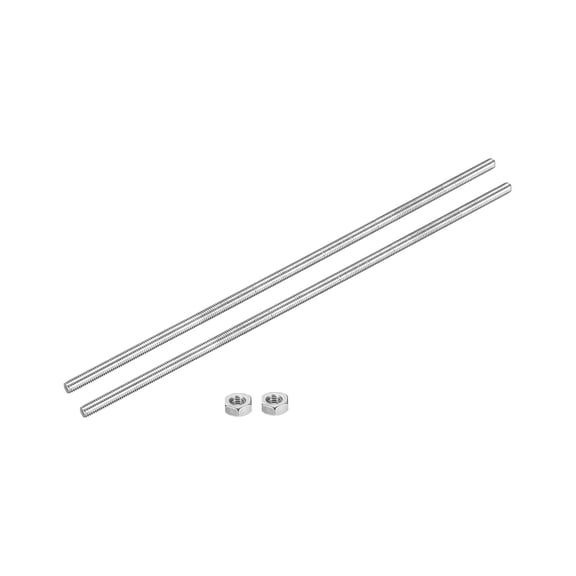 Fully Threaded Rod M5 x 200mm 0.8mm Pitch 304 Stainless Steel Right Hands 2pcs