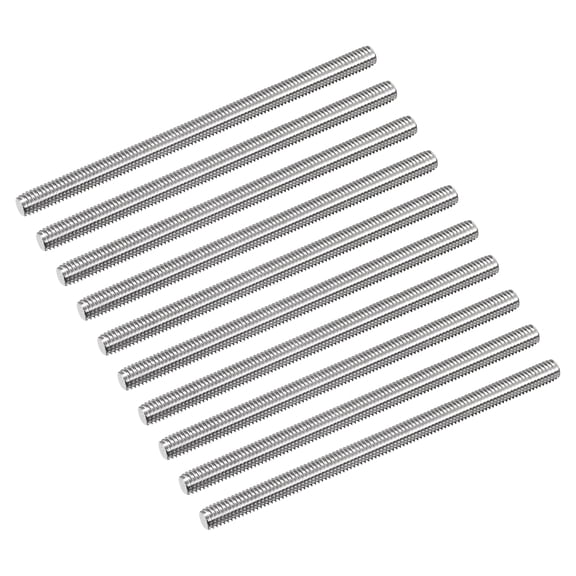 Fully Threaded Rod M6 x 100mm 1mm Pitch 304 Stainless Steel Right Hand 10pcs