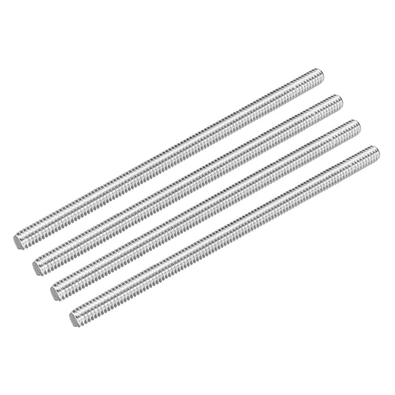 Uxcell Fully Threaded Rod 1/4"-20 UNC Pitch 304 Stainless Steel Right Hand 5.12" 4Pcs
