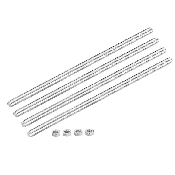 Fully Threaded Rod M6 x 150mm 1mm Pitch 304 Stainless Steel Right Hands 4pcs