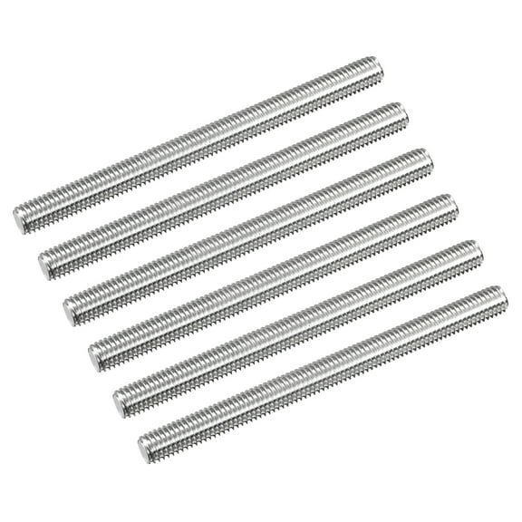 Fully Threaded Rod M8 x 100mm 1.25mm Thread Pitch 304 Stainless Steel Right Hand Threaded Rods Bar Studs 6 Pack