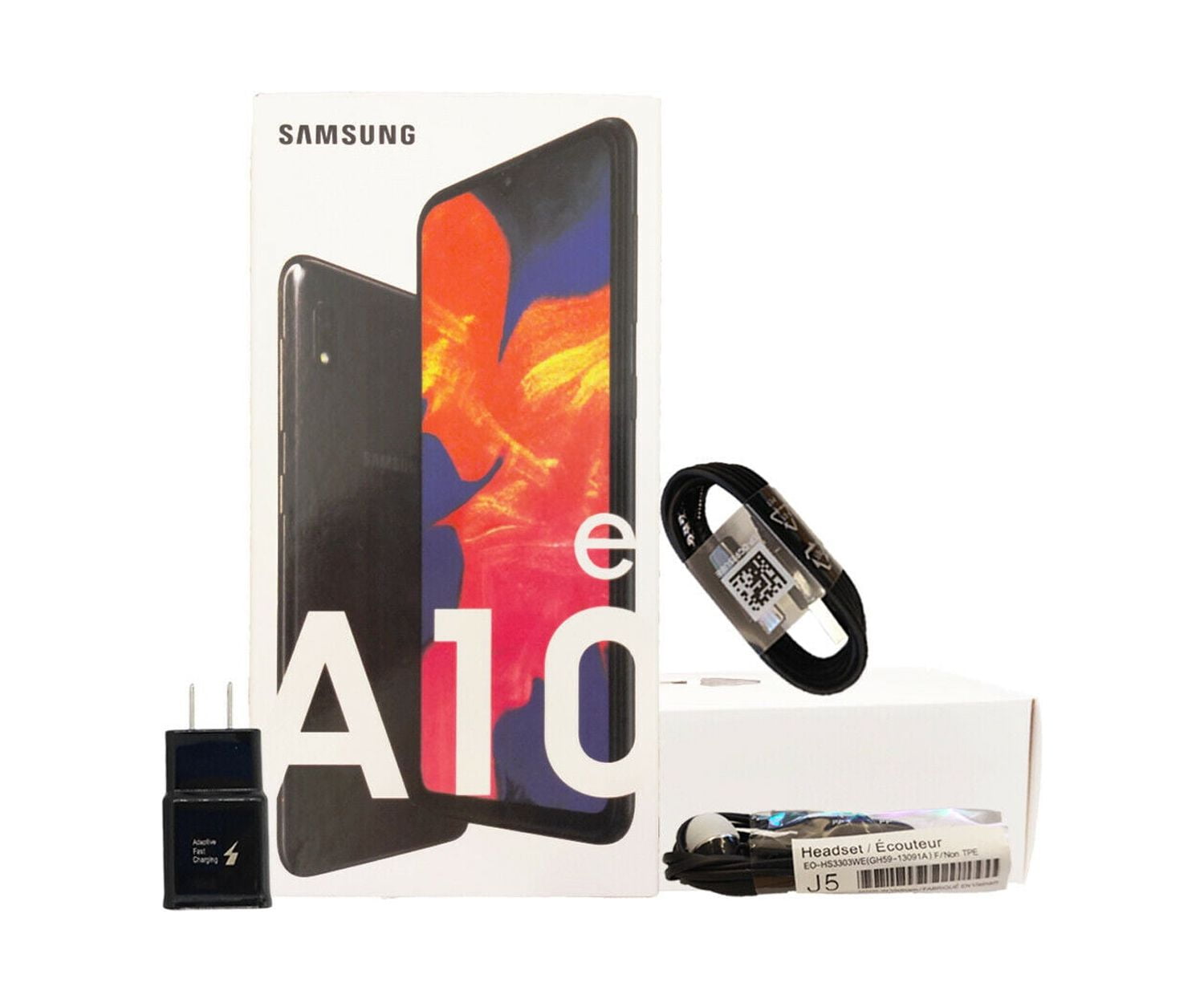 Fully Unlocked Samsung Galaxy A10e 32GB Black with Retail Box