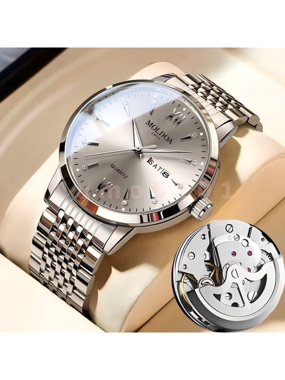 Fully automatic mechanical watch men's hollow watch luminous waterproof double calendar week high-end new men's watch tide