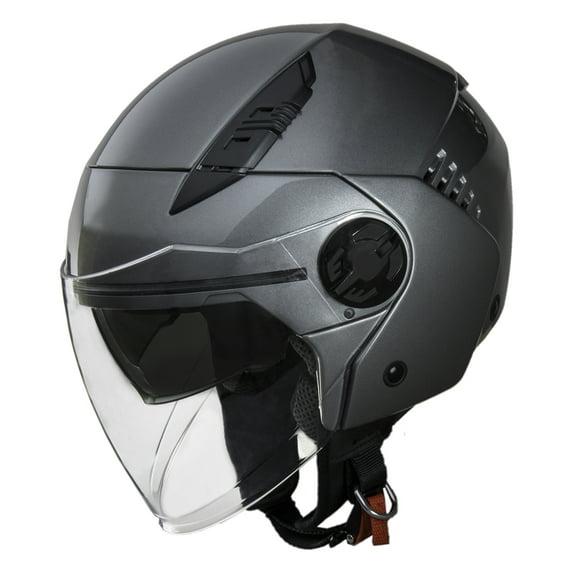 Fulmer, 3502621, Adult Open Face Helmet w/Shield DOT Approved 350 Viva - Anthracite, XS