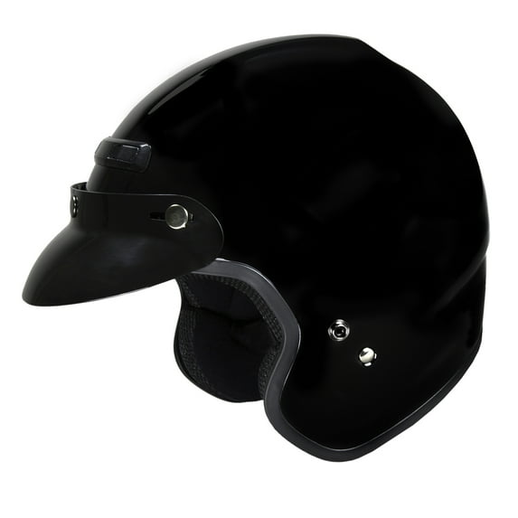 Fulmer, 3540521, Adult Open Face Helmet - 354 JAUNT - Gloss Black, XS
