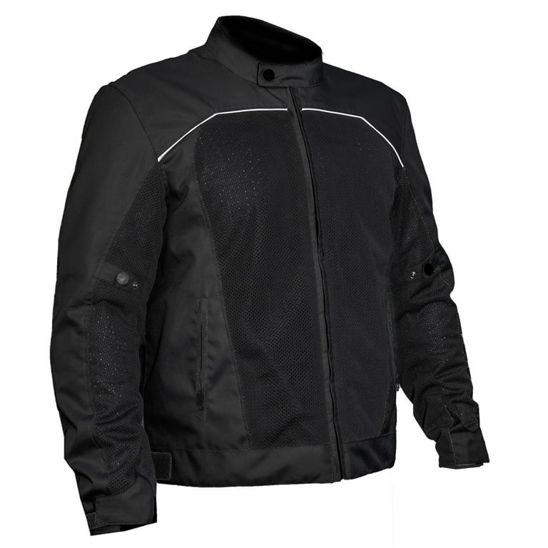 Fulmer Cool Mesh Men's Riding Jacket with PU Armor, Black, Medium