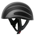 thumbnail image 1 of Fulmer, 90005H22, Adult Motorcycle Half Helmet - Highway 61 Flat Black/Silver, S, 1 of 1