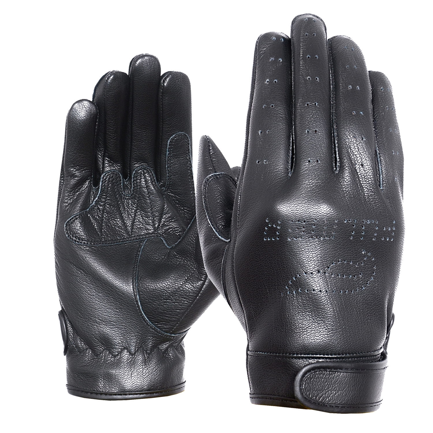 Fulmer 552 Metro Mens Lightweight Leather Motorcycle Gloves Black XXL
