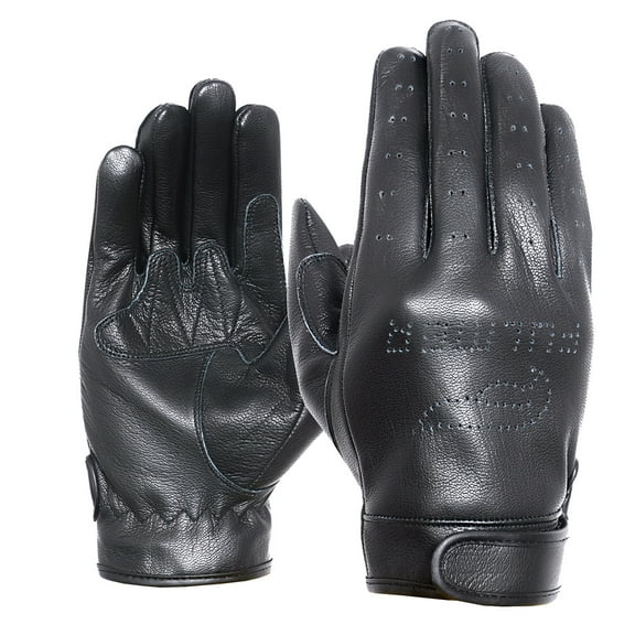 Fulmer 552 Metro Mens Lightweight Leather Motorcycle Gloves Black SM