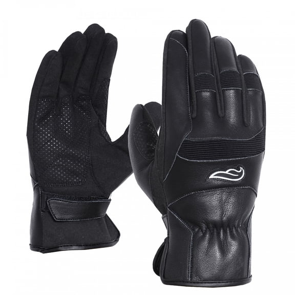 Fulmer 554 Sprinter Mens Leather Motorcycle Gloves Black LG