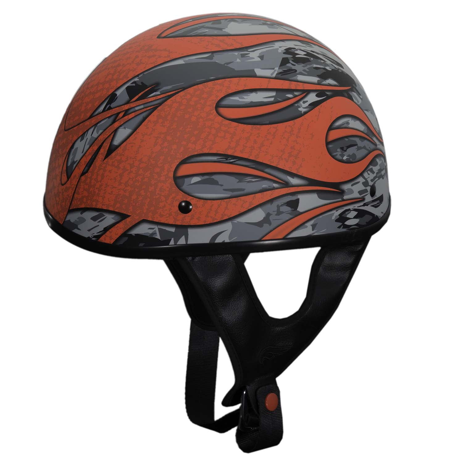 Fulmer, (1)3012926, Adult Shorty Motorcycle Helmet - DOT Approved - 301 TAC - Blaze Red, 2XL