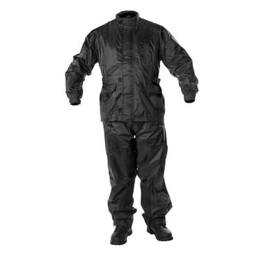 Fulmer, TRS3BLKM, TRS3 StormTrak Motorcycle Rain Suit - Black, Medium