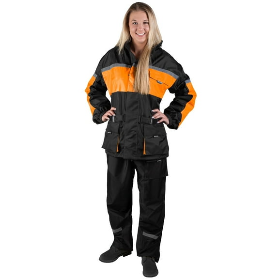 Fulmer 452 Legacy Womens Rain Suit Black/Orange SM