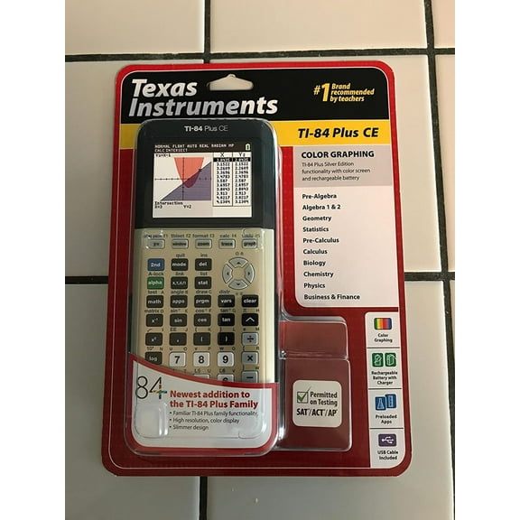 "FulnKye TI-84 Plus CE Graphing Calculator, Gold"