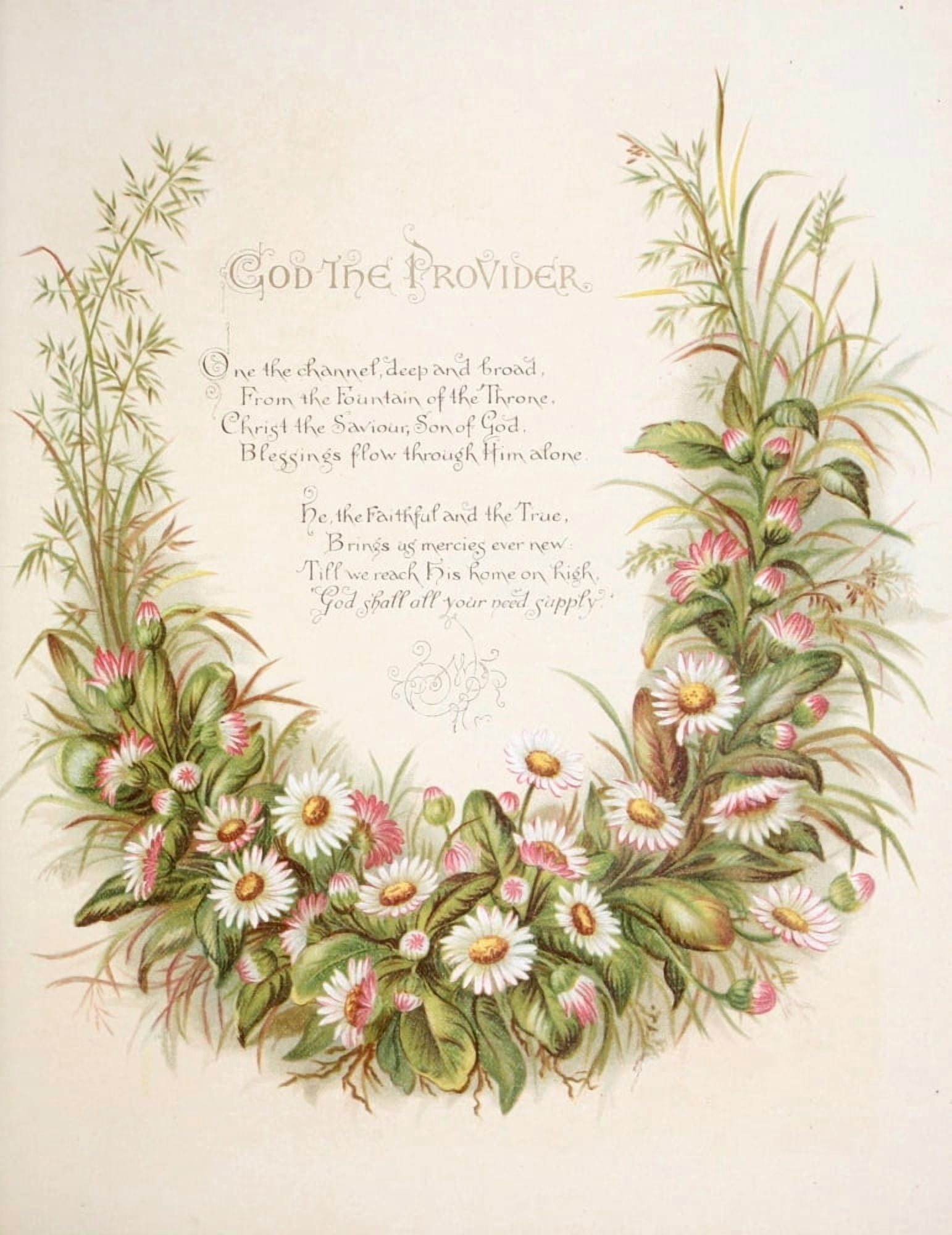 Fulness of Joy 1886 God the Provider Canvas Art - Frances Ridley Havergal (18 x 24)
