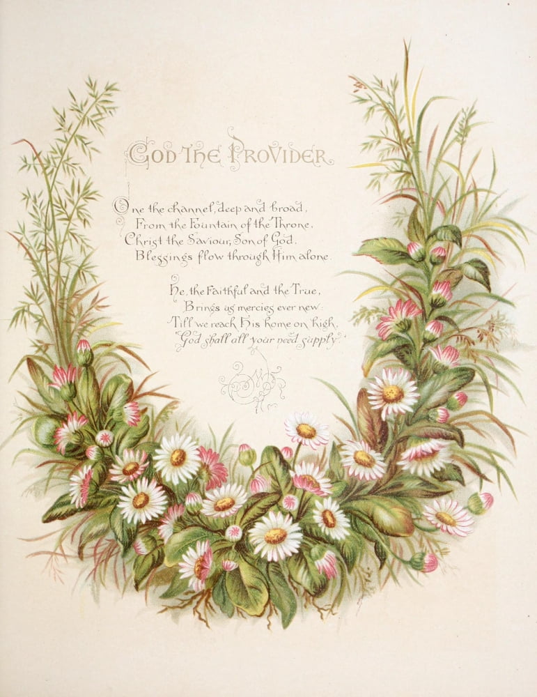 Fulness of Joy 1886 God the Provider Canvas Art - Frances Ridley Havergal (24 x 36)