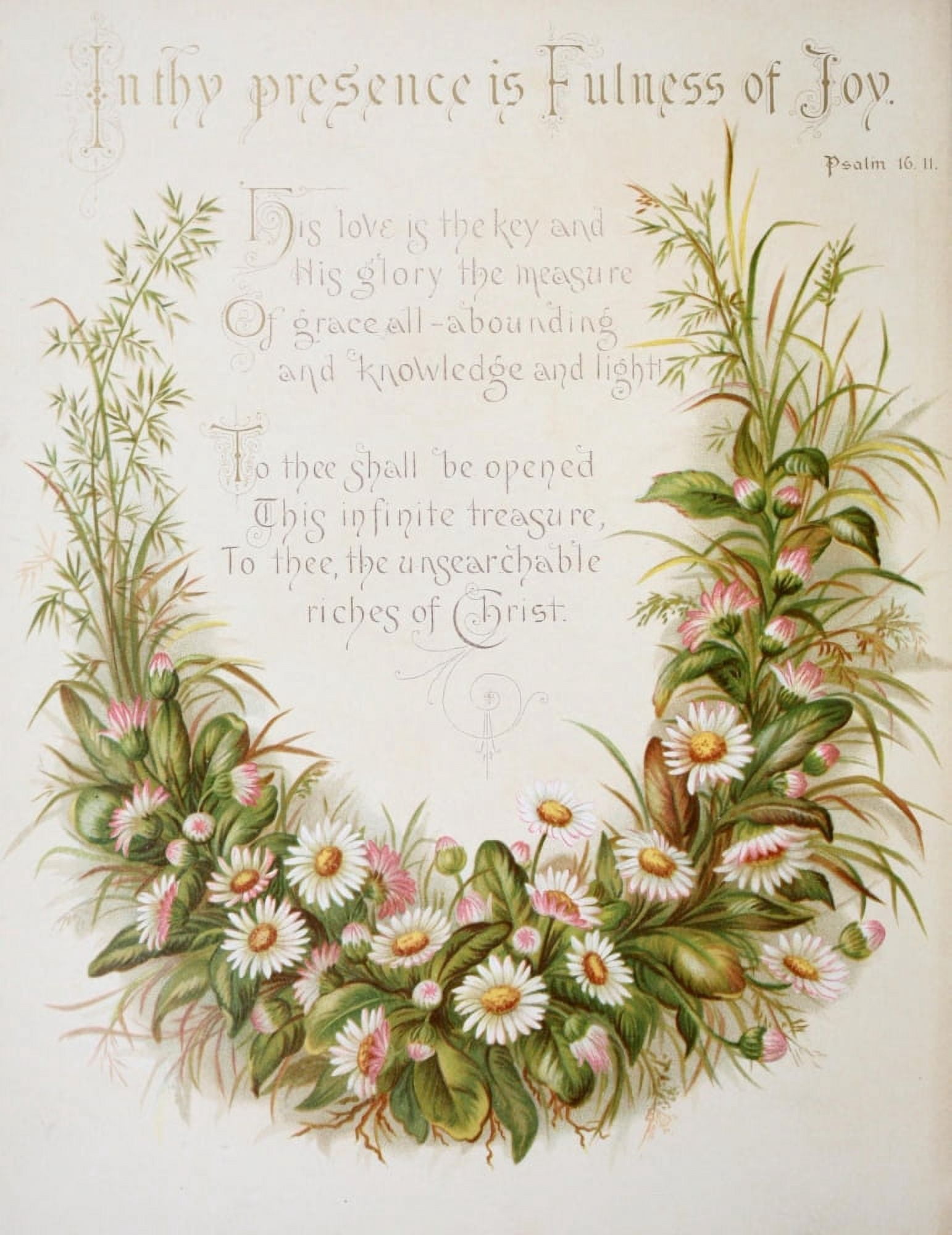Fulness of Joy 1886 In thy presence Canvas Art - Frances Ridley Havergal (18 x 24)