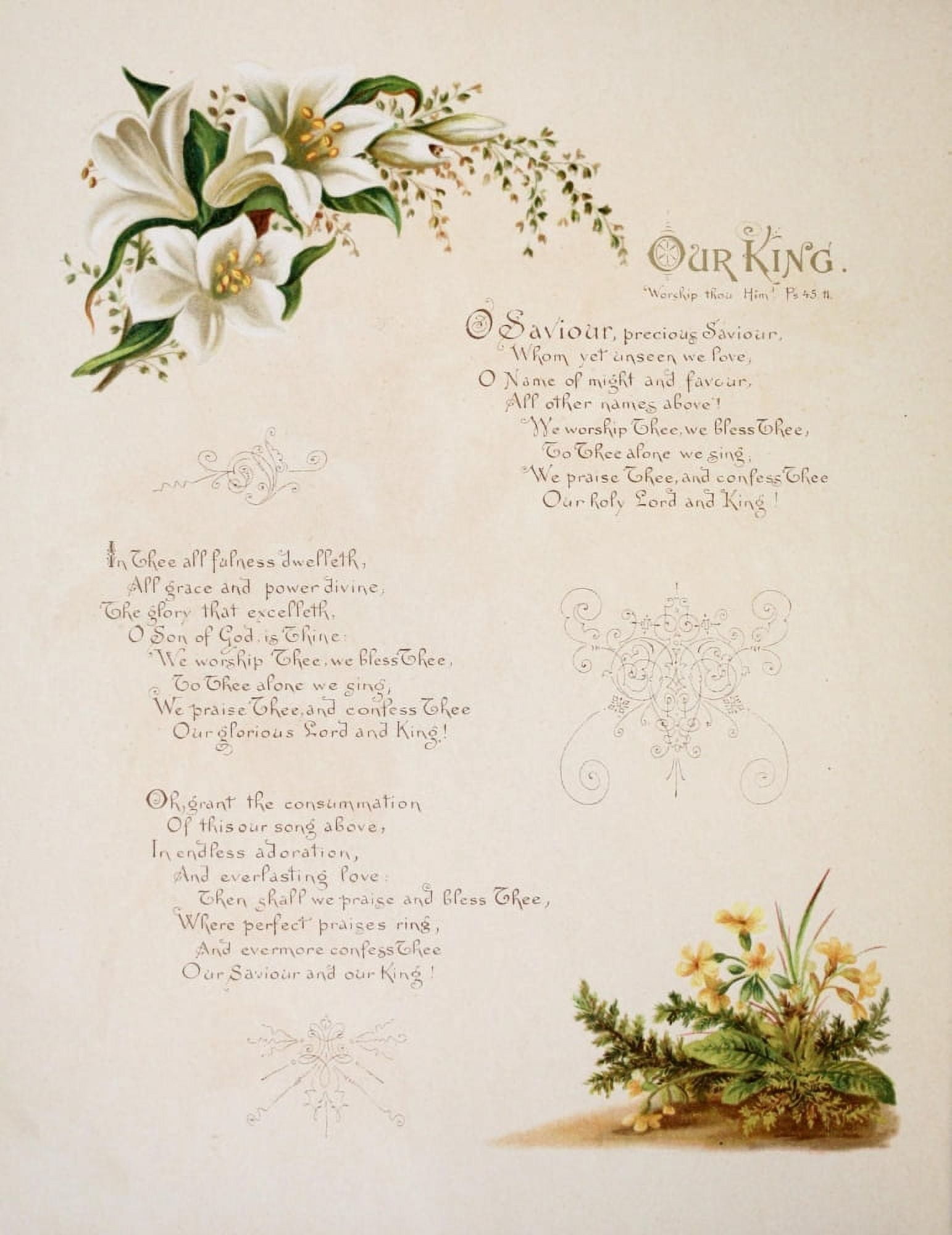 Fulness of Joy 1886 Our King Canvas Art - Frances Ridley Havergal (18 x 24)