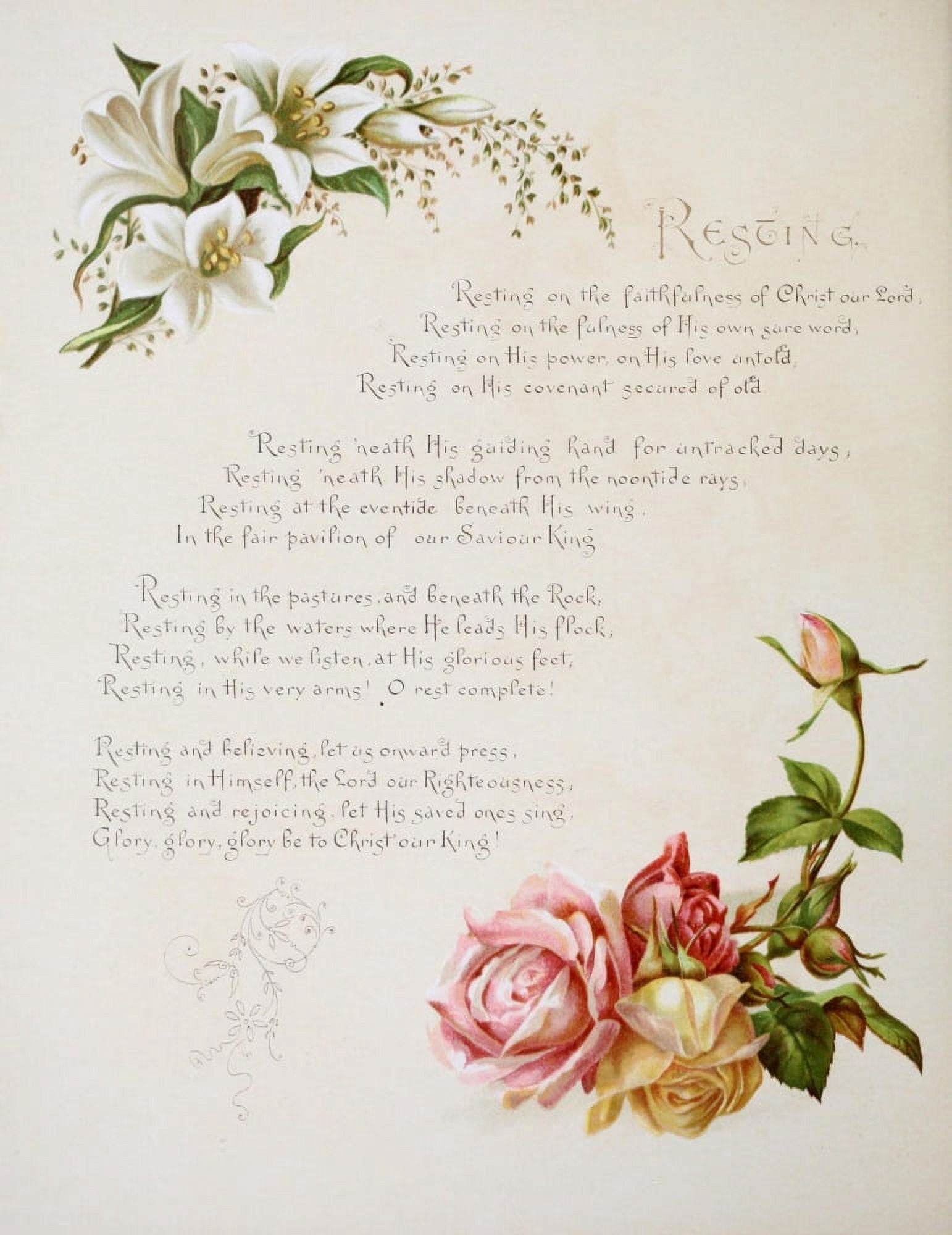 Fulness of Joy 1886 Resting Canvas Art - Frances Ridley Havergal (24 x 36)