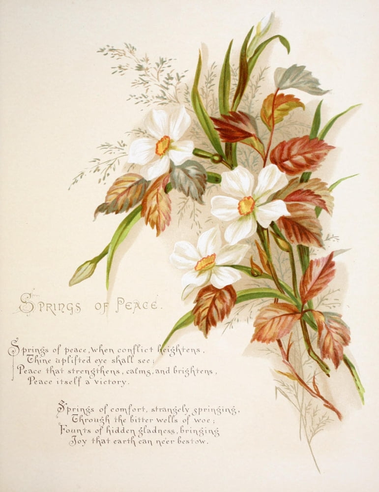 Fulness of Joy 1886 Springs of peace Canvas Art - Frances Ridley Havergal (18 x 24)