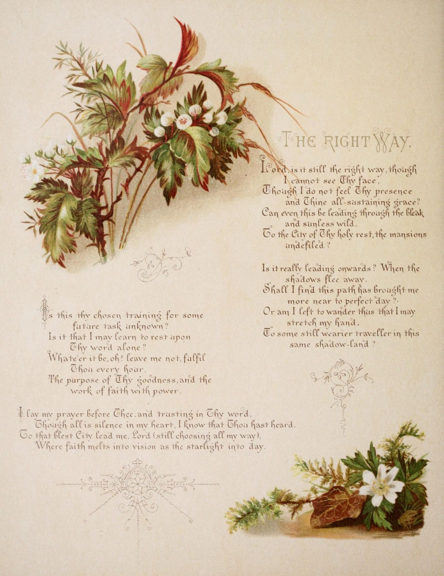Fulness of Joy 1886 The right way Canvas Art - Frances Ridley Havergal (24 x 36)