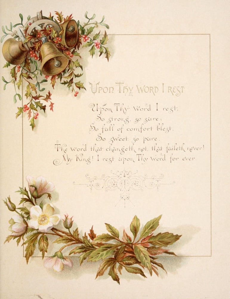 Fulness of Joy 1886 Upon Thy Word Canvas Art - Frances Ridley Havergal (24 x 36)