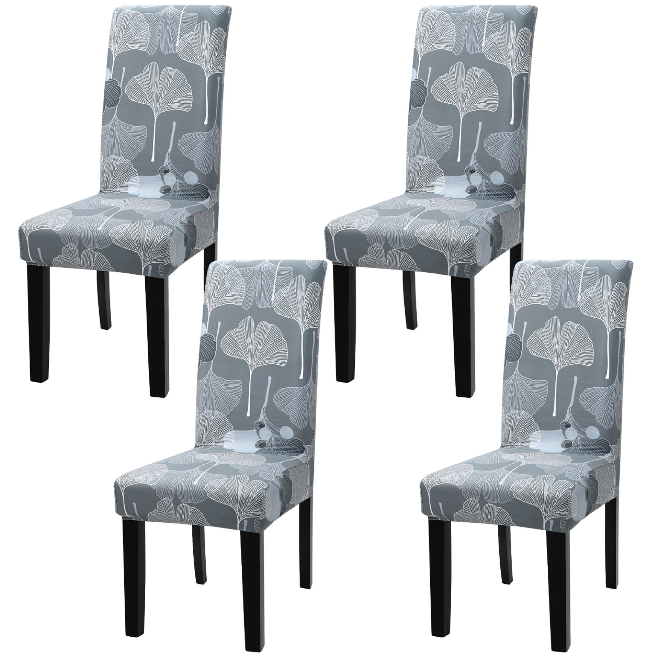 Fuloon Pcs Dining Chair Cover Green Stretch Jacquard Seat