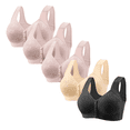 thumbnail image 1 of Fulorrnie Bras for Women Plus Size No Underwire Comfort Lift Front Closure Bralette Full Coverage Support Bra BK16 38, 1 of 3