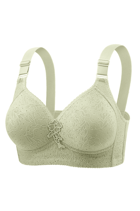 Bras for Women Plus Size No Underwire Lift Supportive Back Smoothing Full Figure Balconette Comfort Bra Green 40